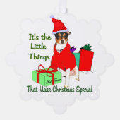 Rat Terrier Christmas Ornament Karte (Vorderseite)