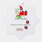 Rat Terrier Christmas Ornament Karte (Rückseite)