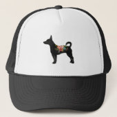 Rat Terrier CN Dog Boho Silhouette Truckerkappe (Vorderseite)