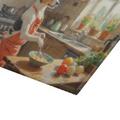 Rat Terrier Cooking in Kitchen Schneidebrett (Ecke)
