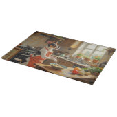 Rat Terrier Cooking in Kitchen Schneidebrett (Ecke)