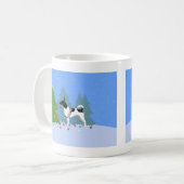 Rat Terrier Dekorieren eines Weihnachtsbaumes im W Kaffeetasse (Vorderseite Links)