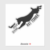 Rat Terrier dock dicker Aufkleber (Blatt)