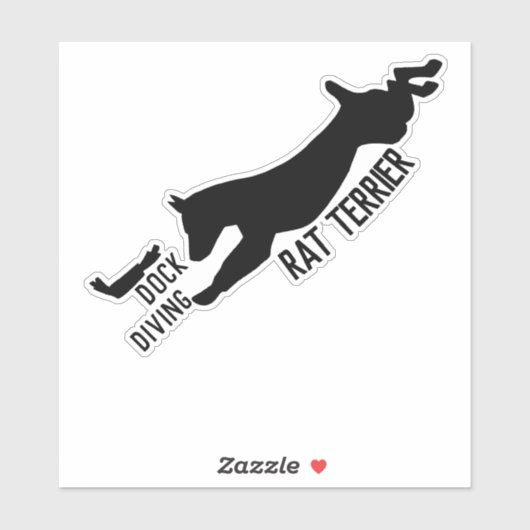 Rat Terrier dock dicker Aufkleber (Blatt)