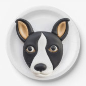 Rat Terrier Dog 3D Inspiriert Pappteller (Vorderseite)