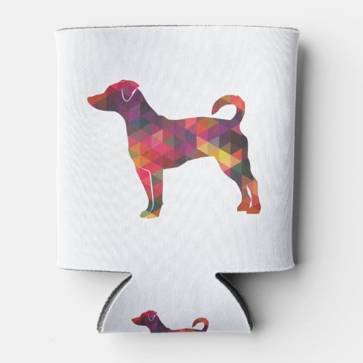 Rat Terrier Dog Breed Geo Silhouette Multi Dosenkühler (Vorderseite)