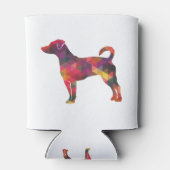 Rat Terrier Dog Breed Geo Silhouette Multi Dosenkühler (Rückseite)