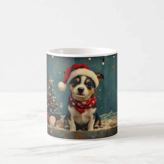 Rat Terrier Dog Christmas Vintag Beach Kaffeetasse (Mittel)