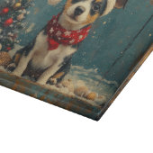 Rat Terrier Dog Christmas Vintag Beach Schneidebrett (Ecke)