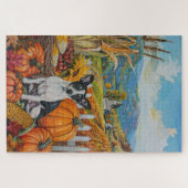 Rat Terrier Dog Herbsternte Erntedank Puzzle (Horizontal)