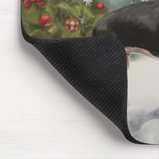 Rat Terrier Dog im Schnee Weihnachten Mousepad (Ecke)