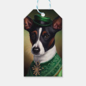 Rat Terrier Dog in St. Patrick's Day Dress Geschenkanhänger (Vorderseite)