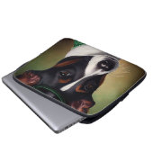 Rat Terrier Dog in St. Patrick's Day Dress Laptopschutzhülle (Vorne Knopf)