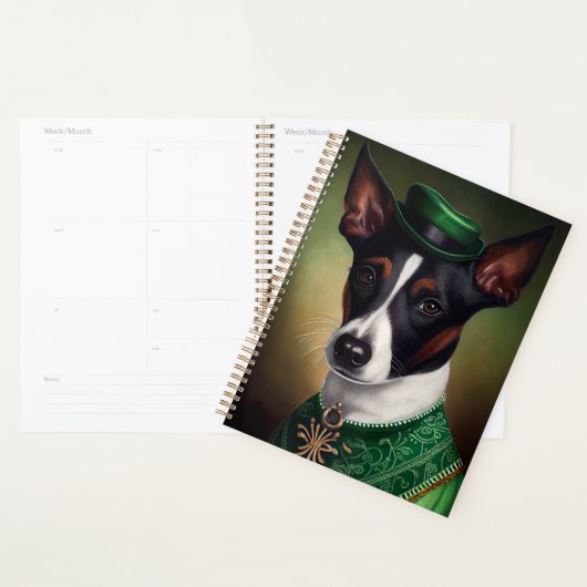 Rat Terrier Dog in St. Patrick's Day Dress Planer (Anzeige)