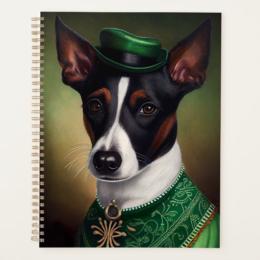 Rat Terrier Dog in St. Patrick's Day Dress Planer (Vorderseite)