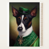 Rat Terrier Dog in St. Patrick's Day Dress Planer (Rückseite)