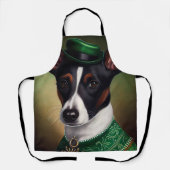 Rat Terrier Dog in St. Patrick's Day Dress Schürze (Vorderseite)