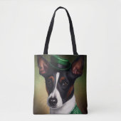 Rat Terrier Dog in St. Patrick's Day Dress Tasche (Vorderseite)