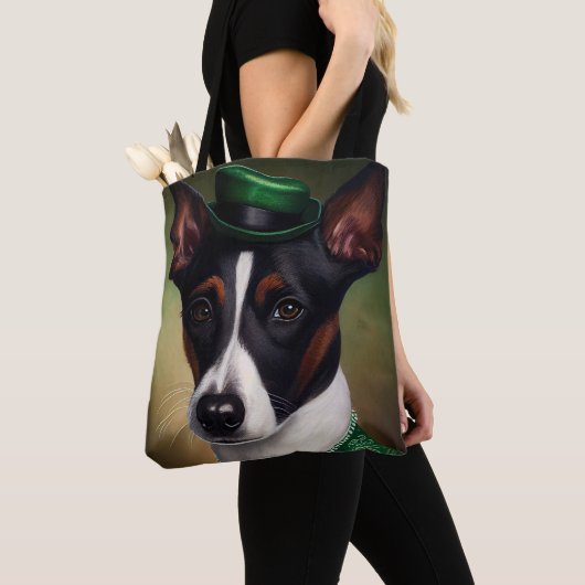 Rat Terrier Dog in St. Patrick's Day Dress Tasche (Von Nahem)