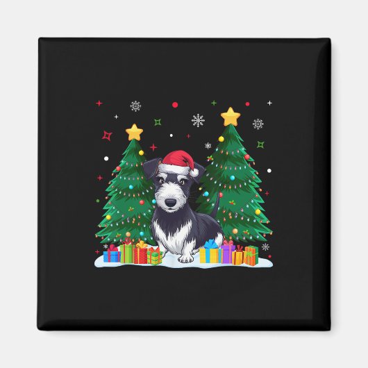 Rat Terrier Dog Lovers Weihnachtsmannmütze Ugly Ch Magnet (Vorne)