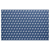 Rat Terrier Dog Silhouette Pet Navy Blue Stoff (Fat Quarter (45,7 x 55,9 cm))