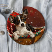 Rat Terrier Dog Weihnachtsfest Button (Beispiel)