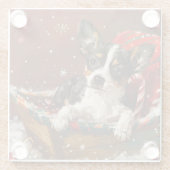 Rat Terrier Dog Weihnachtsfest Glasuntersetzer (Rückseite)