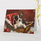 Rat Terrier Dog Weihnachtsfest Karte (Gelbe Blume)