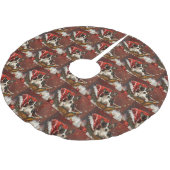 Rat Terrier Dog Weihnachtsfest Polyester Weihnachtsbaumdecke (Schrägansicht)