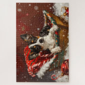 Rat Terrier Dog Weihnachtsfest Puzzle (Vertikal)