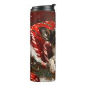 Rat Terrier Dog Weihnachtsfest Thermosbecher (Nach links gedreht)