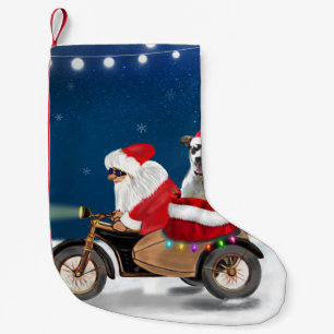 Rat Terrier Dog Weihnachtsmann Kleiner Weihnachtsstrumpf