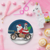 Rat Terrier Dog Weihnachtsmann Pappteller (Party)