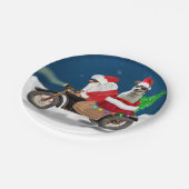 Rat Terrier Dog Weihnachtsmann Pappteller (Schrägansicht)