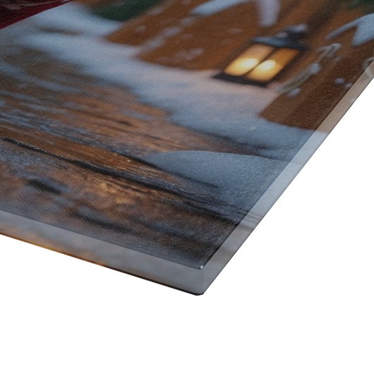 Rat Terrier Dogs Christmas Snow Holiday Schneidebrett (Ecke)