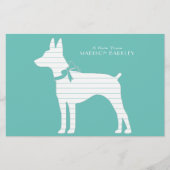 Rat Terrier Doppy Puppy Briefpapier (Vorderseite)