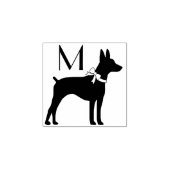 Rat Terrier Doppy Puppy Gummistempel (Prägung)