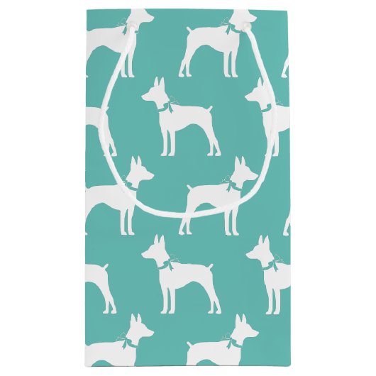 Rat Terrier Doppy Puppy Kleine Geschenktüte (Rückseite)