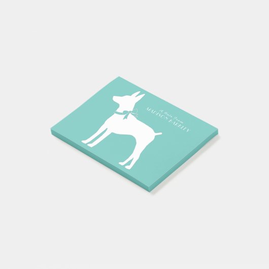 Rat Terrier Doppy Puppy Post-it Klebezettel (angewinkelt)