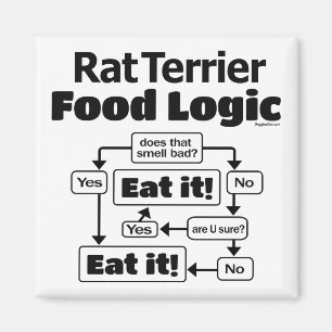 Rat Terrier Food Logic Magnet