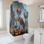 Rat Terrier Halloween Spooky Duschvorhang (Beispiel)