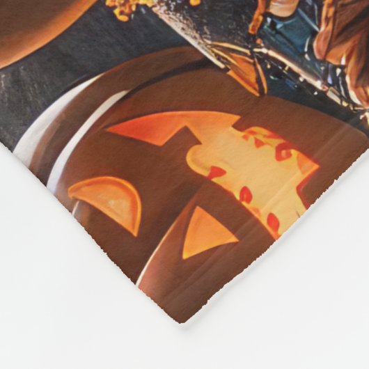 Rat Terrier Halloween Spooky Fleecedecke (Ecke)