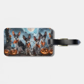Rat Terrier Halloween Spooky Gepäckanhänger (Rückseite horizontal)