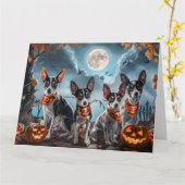 Rat Terrier Halloween Spooky Karte (Gelbe Blume)
