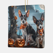 Rat Terrier Halloween Spooky Keramikornament (Links)