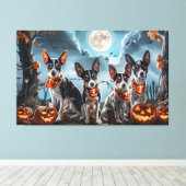 Rat Terrier Halloween Spooky Leinwanddruck (Insitu (Holzboden))