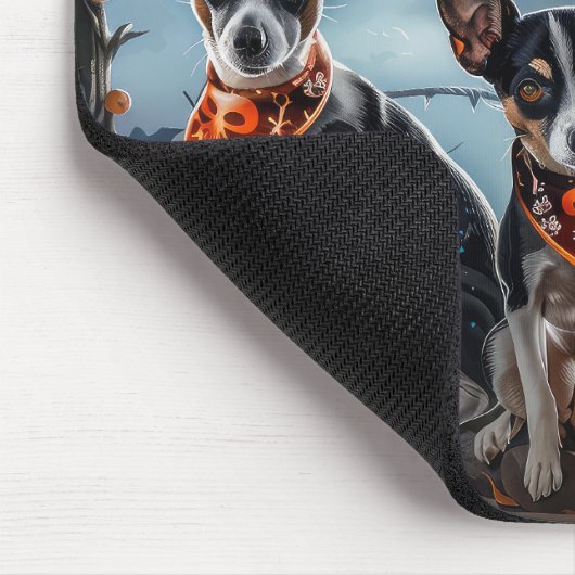 Rat Terrier Halloween Spooky Mousepad (Ecke)