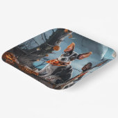 Rat Terrier Halloween Spooky Pappteller (Gewinkelt)