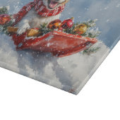 Rat Terrier Hund in Sledge Let it Snow Weihnachten Schneidebrett (Ecke)