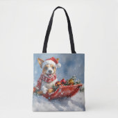 Rat Terrier Hund in Sledge Let it Snow Weihnachten Tasche (Vorderseite)